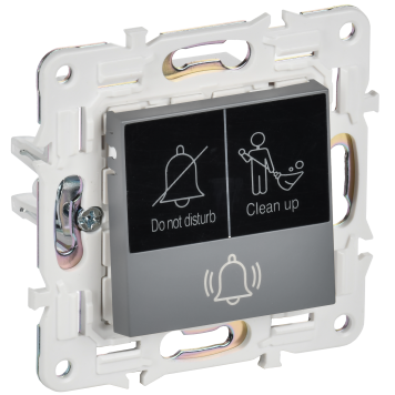 SKANDY Кнопка звонка с инд. отел. 10А SK-V17Gr сер. IEK