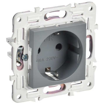 SKANDY Роз. с з/к/ш 16А б/к SK-R06Gr сер. IEK