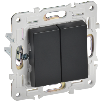 SKANDY Выключ. 2-кл. прох. 10А SK-V05Bl черн. IEK