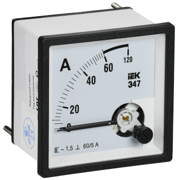 Амперметр Э47 60/5А кл. точн. 1,5 72х72мм IEK