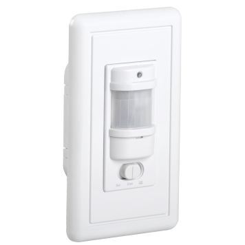 Датчик движения ДД 028 белый, макс. нагрузка 1200Вт, угол обзора 140град., дальность 9м, IP20, IEK