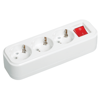 Розетка переносная разб. с выкл. К03В 3 места CLASSIC IEK