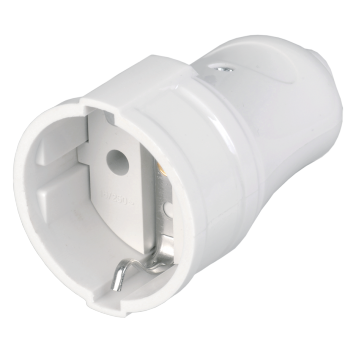 РПп10-01-Ст Розетка разб. прямая з/к 16А белая IEK