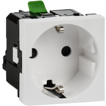 Розетка з/к б/ш б/з белая