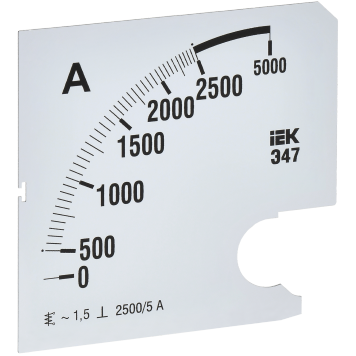 Шкала смен. для амперметра Э47 2500/5А-1,5 96х96мм IEK