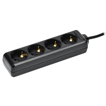 Удлинитель У04 4 места с/з 3м 3х1мм2 16А 250В чер. IEK