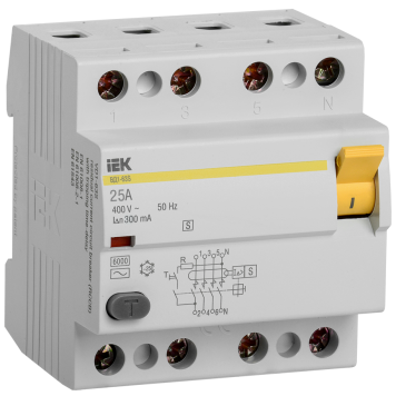 УЗО ВД1-63S 4Р 25А 300мА IEK