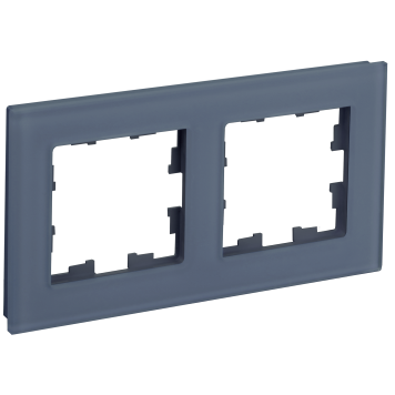 BRITE Рамка 2-мест. РУ-2-2-Бр стекло маренго матовый IEK