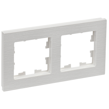 BRITE Рамка 2-мест. РУ-2-Бр бел. рифленый IEK