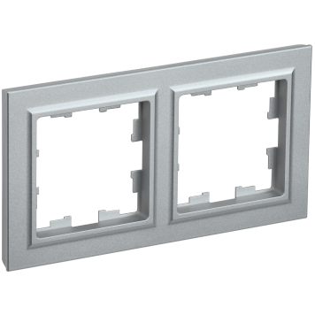 BRITE Рамка 2-мест. РУ-2-БрА алюм. IEK