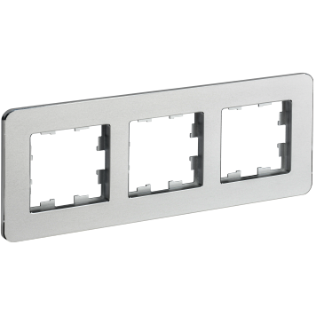 BRITE Рамка 3-мест. РУ-3-1-Бр металл алюм. RE IEK