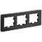 BRITE Рамка 3-мест. РУ-3-1-Бр металл черн. RE AL IEK