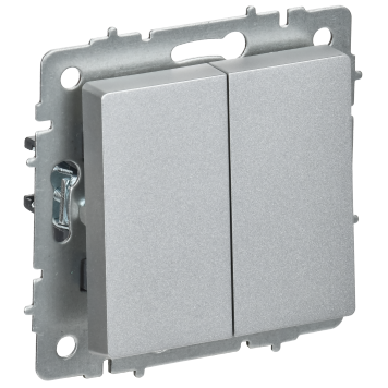 BRITE Выключ. 2-кл. перекр. 10А ВС10-2-3-БрА алюм. IEK