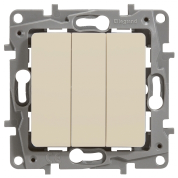 ETIKA Выключ. 3-кл. сх05 10АХ сл. кость