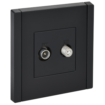 FORTE&PIANO Роз. двойная TV+SAT FP138 чер. IEK