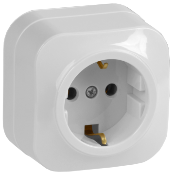 GLORY Роз. с з/к без з/ш о/у 16А РС20-3-ХБ белый IEK