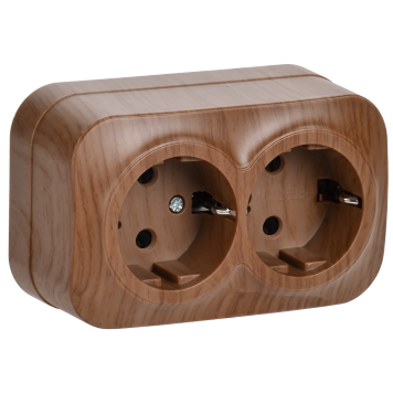 GLORY Роз. 2-я с з/к без з/ш о/у 16А РС22-3-ХД дуб IEK