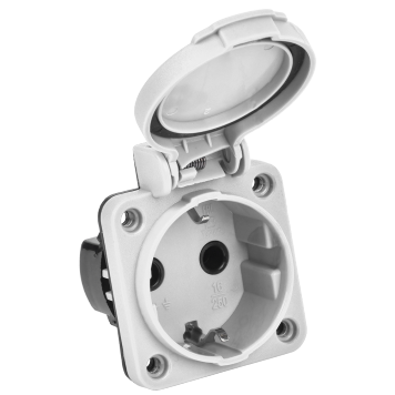 MAGNUM Розетка панельная SCHUKO РП13-3 IP54 серый IEK