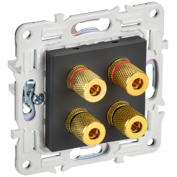 SKANDY Аудиорозетка 4-мест. SK-A01T титан IEK