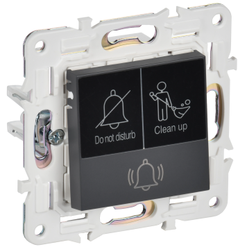 SKANDY Кнопка звонка с инд. отел. 10А SK-V17T титан IEK