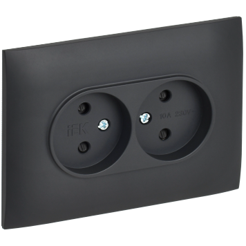 SKANDY Роз. 2-я без з/к с з/ш 10А сб. SK-R09T титан IEK