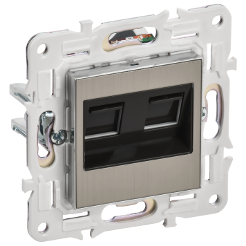 SKANDY Роз. комп. 2-ая RJ45 кат.5E SK-K03N никель IEK