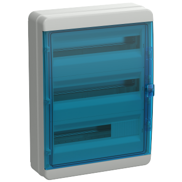 TEKFOR Корпус пласт. КМПн-54 IP65 син. прозр. дверь IEK