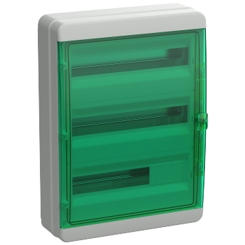 TEKFOR Корпус пласт. КМПн-54 IP65 зелен. прозр. дверь IEK