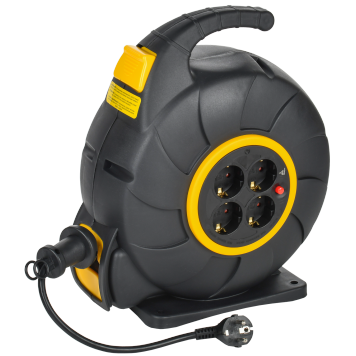 TWIST Катушка УК20 4мест. 2P+PE/20м 3х1,5мм2 автосм. IEK