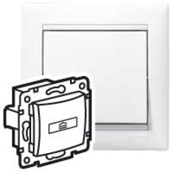 VALENA Выключ. карточный 10А без зад. выкл. бел.