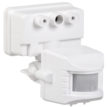 Датчик движения ДД 019 белый, макс. нагрузка 1100Вт, угол обзора 120град., дальность 12м, IP44, IEK