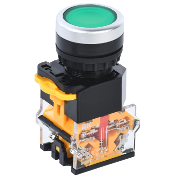 Кнопка D8-11T d=22мм 1NO+1NC с фиксацией зеленая IEK