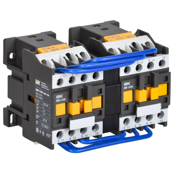 Контактор КМИ-11230 реверс 12А 230В/АС3 2NO IEK