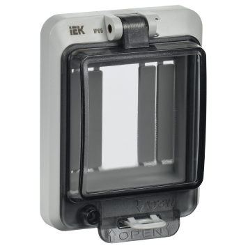 Крышка защитная для выреза в шкафу 3 модуля IP66 IEK