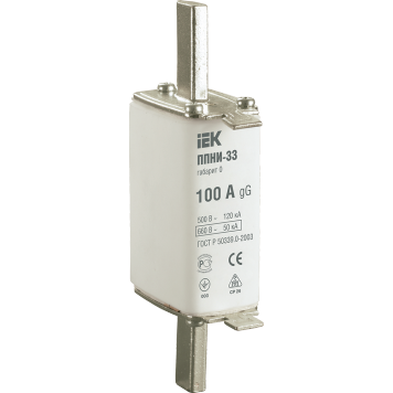 Плавкая вставка предохранителя ППНИ-33, габарит 0, 100А IEK
