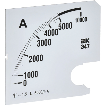 Шкала смен. для амперметра Э47 5000/5А-1,5 96х96мм IEK