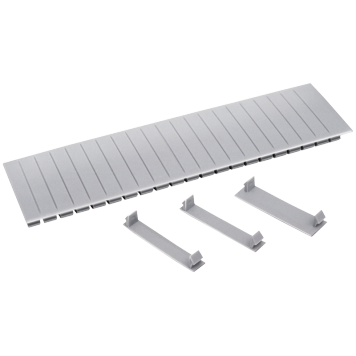 Заглушка 12 модулей серая IEK