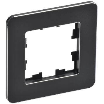 BRITE Рамка 1-мест. РУ-1-1-Бр металл черн. RE IEK
