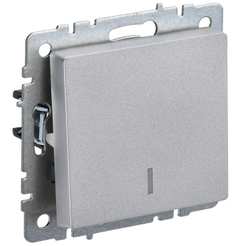 BRITE Выключ. 1-кл. с инд. 10А ВС10-1-1-БрА алюм. IEK