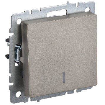 BRITE Выключ. 1-кл. с инд. 10А ВС10-1-1-БрШ шамп. IEK