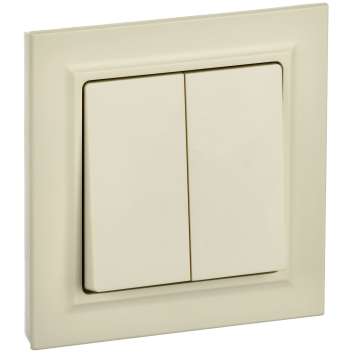 BRITE Выключ. 2-кл. 10А в сб. ВСР10-2-0-БрКр беж. IEK