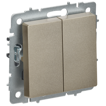 BRITE Выключ. 2-кл. перекр. 10А ВС10-2-3-БрШ шамп. IEK