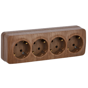 GLORY Роз. 4-я с з/к без з/ш о/у 16А РС24-3-ХД дуб IEK