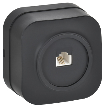 GLORY Роз. телефонная RJ11 о/у РТ20-ХЧм черн. м. IEK