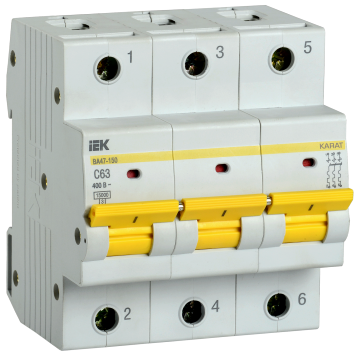 KARAT Авт. выкл. ВА47-150 3P C 63А 15кА IEK