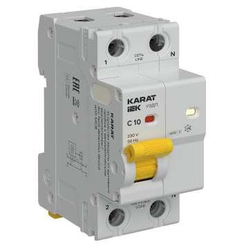 KARAT УЗДП c авт. выкл. 1P+N C 10A IEK