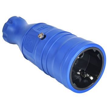 OMEGA Розетка переносная РБп14-1-0м IP20 синяя IEK