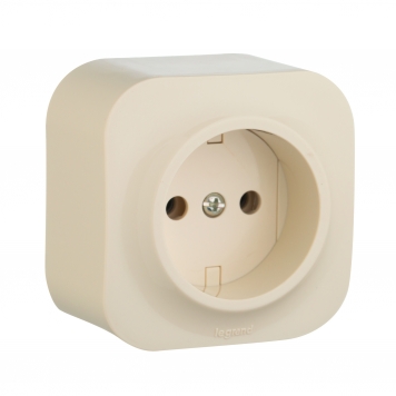 QUTEO Роз. без з/к/ш о/у 16А сл. кость