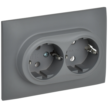 SKANDY Роз. 2-я с з/к без з/ш 16А сб. SK-R08Gr сер. IEK