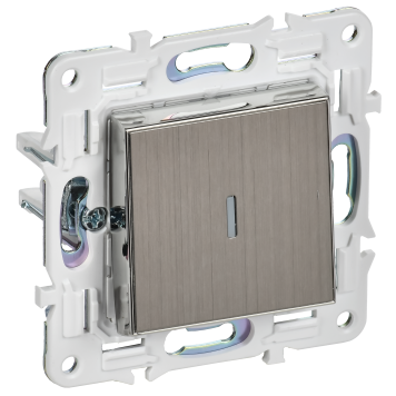 SKANDY Выключ. 1-кл. с инд. 10А SK-V07N никель IEK